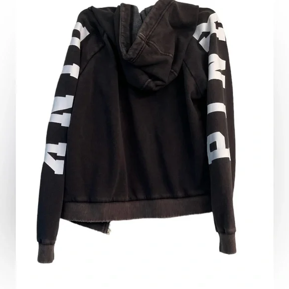 Victoria Secret Pink dark grey zip up size medium - Picture 3 of 7